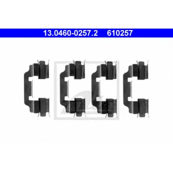 ATE 13.0460-0257.2 - Kit d'accessoires, plaquette de frein à disque