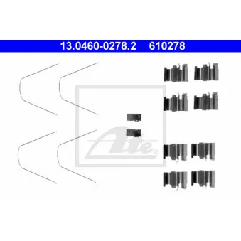 ATE 13.0460-0278.2 - Kit d'accessoires, plaquette de frein à disque