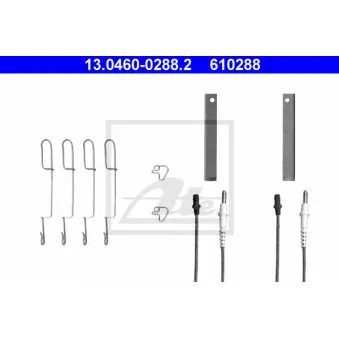 Kit d'accessoires, plaquette de frein à disque ATE OEM 0004200402