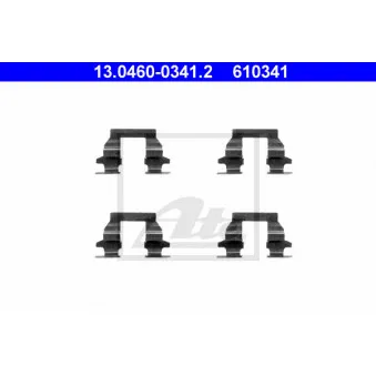 ATE 13.0460-0341.2 - Kit d'accessoires, plaquette de frein à disque