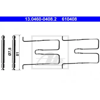 Kit d'accessoires, plaquette de frein à disque AUTOFREN SEINSA D42403A