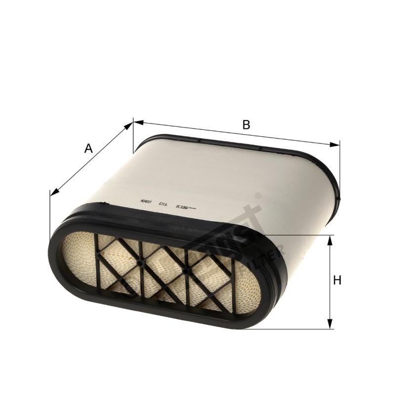 Filtre à air HENGST FILTER E711L - Visuel 1