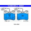 ATE 13.0460-4041.2 - Jeu de 4 plaquettes de frein avant
