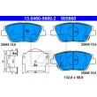 ATE 13.0460-5660.2 - Jeu de 4 plaquettes de frein avant