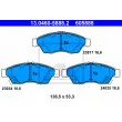 ATE 13.0460-5888.2 - Jeu de 4 plaquettes de frein avant