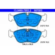ATE 13.0460-7053.2 - Jeu de 4 plaquettes de frein avant