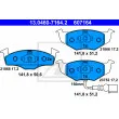 ATE 13.0460-7164.2 - Jeu de 4 plaquettes de frein avant