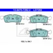 ATE 13.0470-7282.2 - Jeu de 4 plaquettes de frein avant