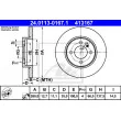 ATE 24.0113-0167.1 - Jeu de 2 disques de frein avant