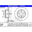 ATE 24.0113-0174.1 - Jeu de 2 disques de frein avant