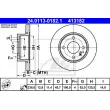 ATE 24.0113-0182.1 - Jeu de 2 disques de frein avant