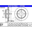 ATE 24.0115-0106.1 - Jeu de 2 disques de frein avant