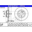 ATE 24.0115-0112.1 - Jeu de 2 disques de frein avant