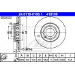 ATE 24.0118-0106.1 - Jeu de 2 disques de frein avant