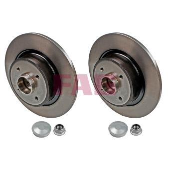 Jeu de 2 disques de frein arrière FAG OEM 7701206328
