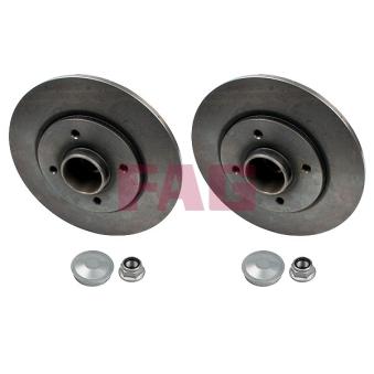 Jeu de 2 disques de frein arrière FAG OEM 7701207611