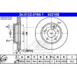 ATE 24.0122-0168.1 - Jeu de 2 disques de frein avant