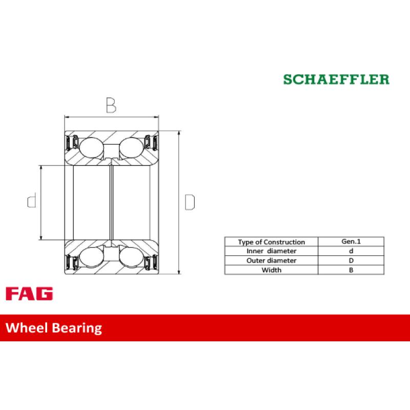 Roulement de roue arrière FAG 713 6677 30 - Visuel 1