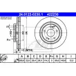 ATE 24.0122-0230.1 - Jeu de 2 disques de frein avant