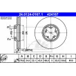 ATE 24.0124-0167.1 - Jeu de 2 disques de frein avant