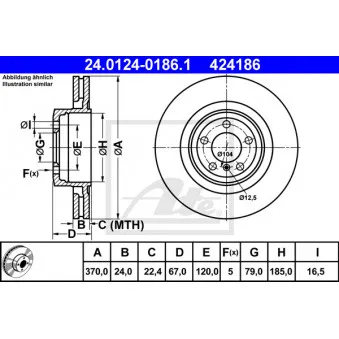 Jeu de 2 disques de frein arrière ATE OEM 34211166131