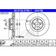 ATE 24.0124-0196.1 - Jeu de 2 disques de frein avant