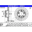 ATE 24.0124-0211.1 - Disque de frein avant gauche