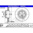 ATE 24.0124-0214.1 - Jeu de 2 disques de frein arrière