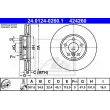 ATE 24.0124-0260.1 - Jeu de 2 disques de frein avant