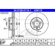 ATE 24.0126-0115.1 - Jeu de 2 disques de frein avant