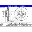ATE 24.0128-0253.1 - Jeu de 2 disques de frein avant