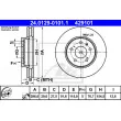 ATE 24.0129-0101.1 - Jeu de 2 disques de frein avant