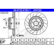 ATE 24.0132-0153.1 - Jeu de 2 disques de frein avant