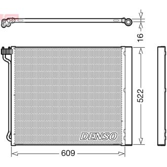 Condenseur, climatisation DENSO DCN05034 pour BMW X5 M - 555cv