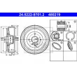 ATE 24.0222-9701.2 - Tambour de frein