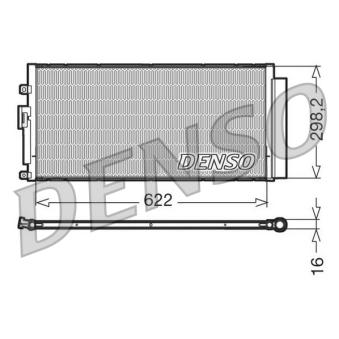 Condenseur, climatisation DENSO DCN09046 pour ABARTH 500C / 595C / 695C 1,4 - 180cv