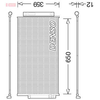 Condenseur, climatisation DENSO DCN09047 pour FIAT 500X 2.0 D Multijet 4x4 - 150cv