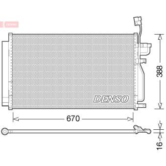 Condenseur, climatisation DENSO DCN15002