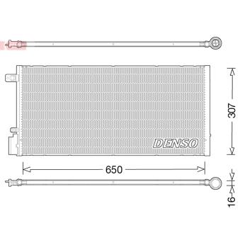 Condenseur, climatisation DENSO DCN15005 pour CHEVROLET TRAX 1.4 AWD - 140cv