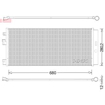 Condenseur, climatisation DENSO DCN20023 pour OPEL CORSA 1.2 - 69cv