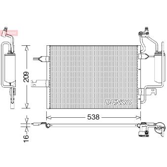 Condenseur, climatisation DENSO OEM 1850086