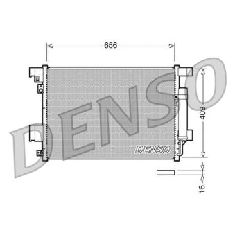 Condenseur, climatisation DENSO DCN21001 pour MERCEDES-BENZ CLASSE A 2.0 DI-D - 140cv