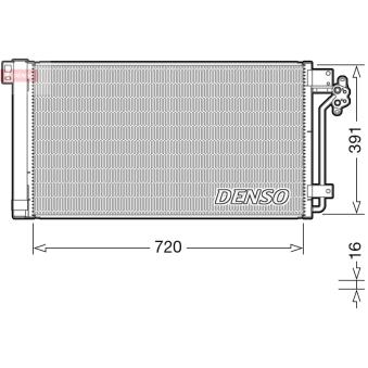 Condenseur, climatisation DENSO DCN32020 pour VOLKSWAGEN MULTIVAN 2.0 - 115cv