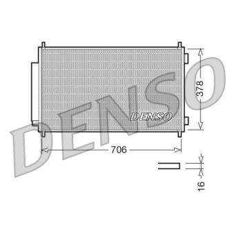 Condenseur, climatisation DENSO DCN40002 pour HONDA CR-V 2.0 i-VTEC - 150cv