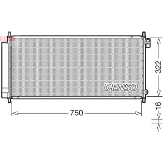 Condenseur, climatisation DENSO OEM 80110SAA013