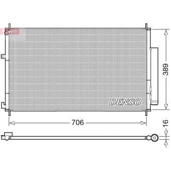 Condenseur, climatisation DENSO [DCN40024]
