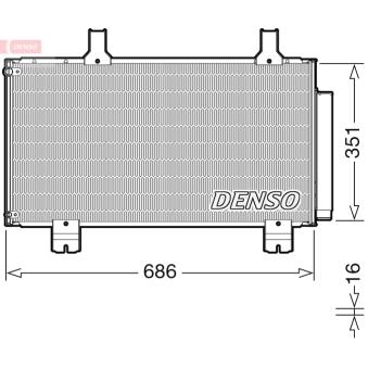 Condenseur, climatisation DENSO DCN40028 pour HONDA ACCORD 2.4 - 201cv