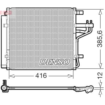 Condenseur, climatisation DENSO DCN43014 pour KIA PICANTO 1.0 - 67cv