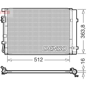 Condenseur, climatisation DENSO [DCN43019]