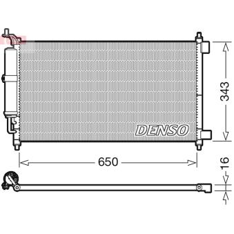 Condenseur, climatisation DENSO OEM 92110AX000